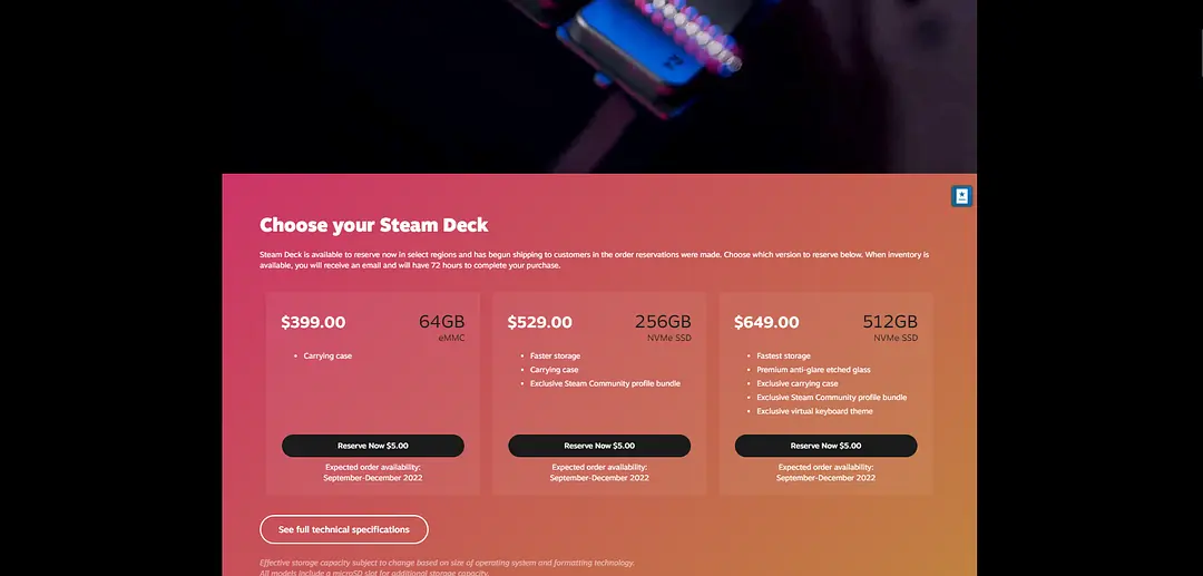 steamdeck不同版本